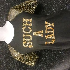 Black and Gold Custom Blouse
